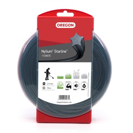 OREGON fil de coupe Nylium Starline gris étoile 2,7 mm x 70 m 110987E