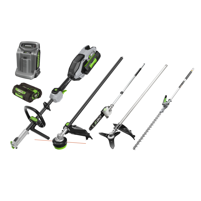 EGO multi-outil ensemble MHBC1204E incl. machine de base, taille-haie, débroussailleuse, scie à élaguer, coupe-herbe, batteri