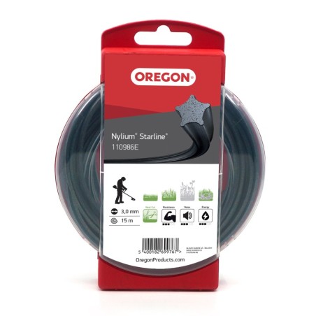OREGON fil de coupe Nylium Starline gris étoile 3,0 mm x 15 m 