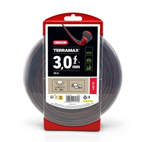 OREGON fil de fauche Terramax, 3.0mm, 44m, donut, 636778 
