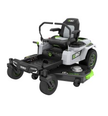 Tondeuse autoportée EGO ZT5201E-L Z6 à rayon de braquage zéro avec leviers de direction 132 cm 4 x batterie 10 Ah incluse
