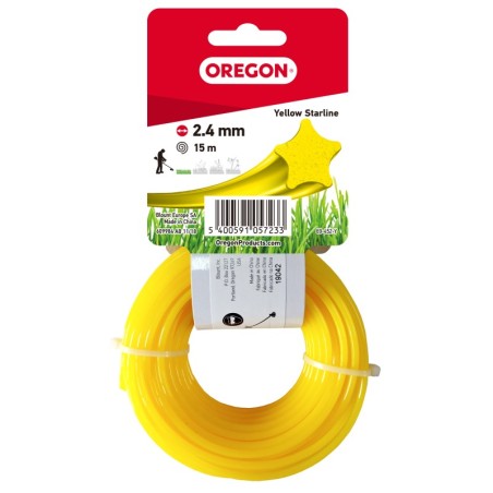 OREGON fil de coupe étoile jaune 2,4 mm x 15 m 69-452-Y