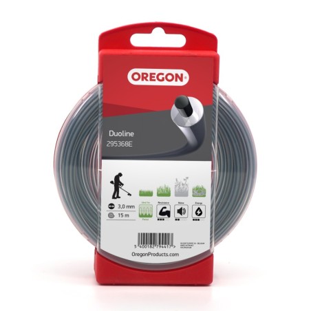 OREGON fil de coupe Duoline gris 3,0 mm x 15 m 