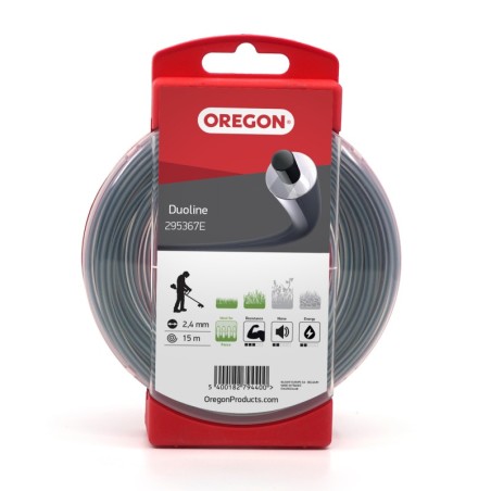 OREGON fil de coupe Duoline gris 2,4 mm x 15 m 